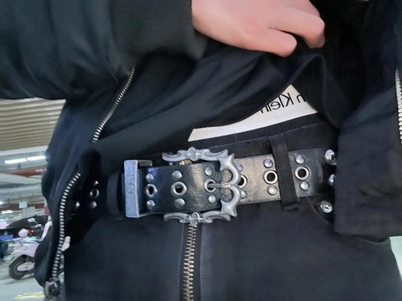 Vintage punk style belt handmade retro and niche n high-end and fashionable belt for men and women 250701