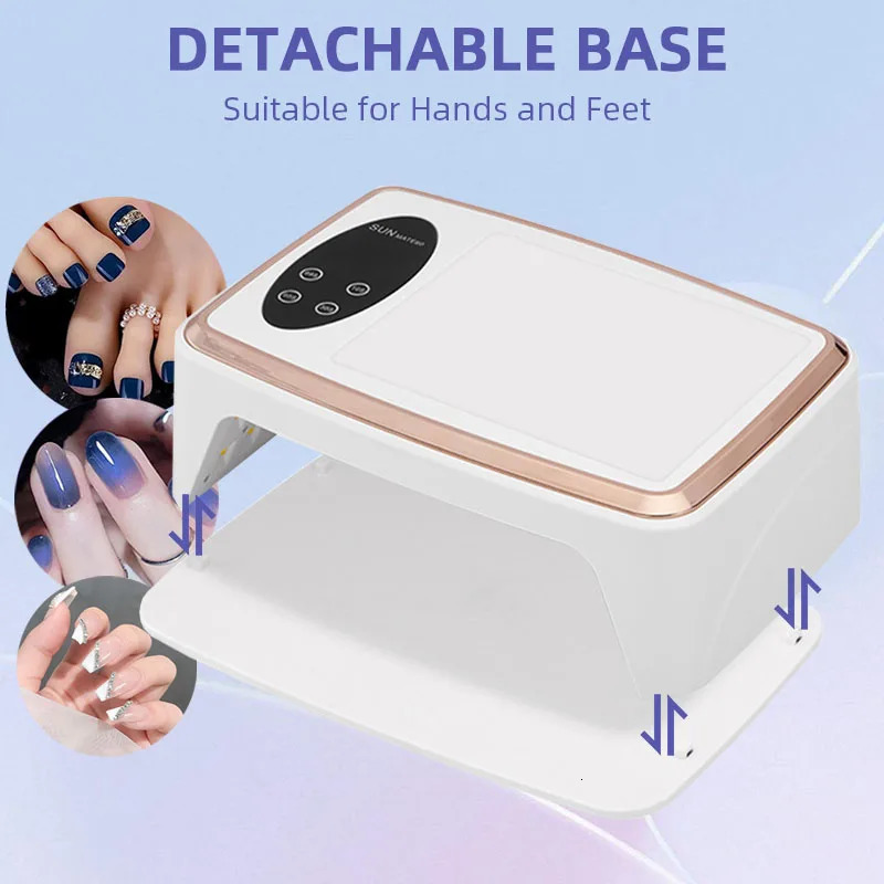 90LEDS UV LED Lamp For Nail Manicure 380W Professional Gel Polish Drying Lamps With Hand Pillow Wear High-power Nail Dryer 250627