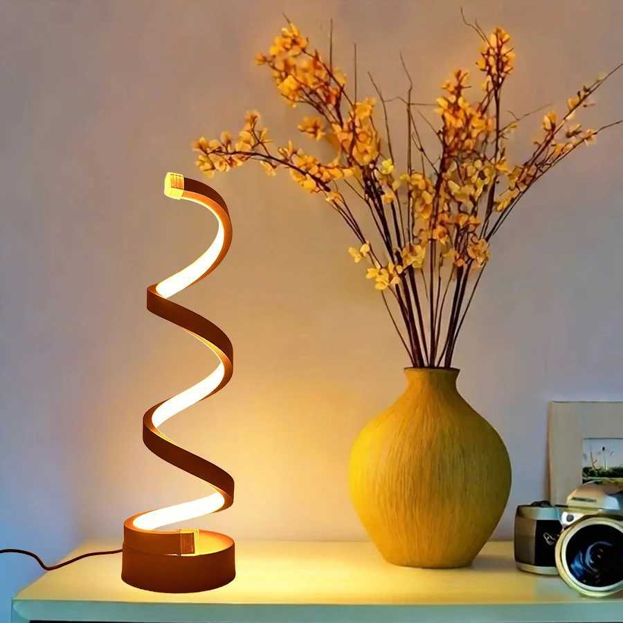 Modern Minimalist Dimmable Spiral Table Lamp 3 Color Bedside Lamp Desk Light for Bedroom Living Room Office XJ250703