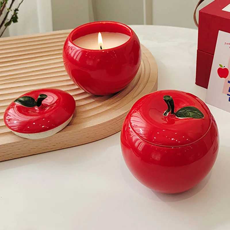 Tsermamic Apple Candle Jars Scented Candles Decor Home Decoration Birthday Christmas W250704