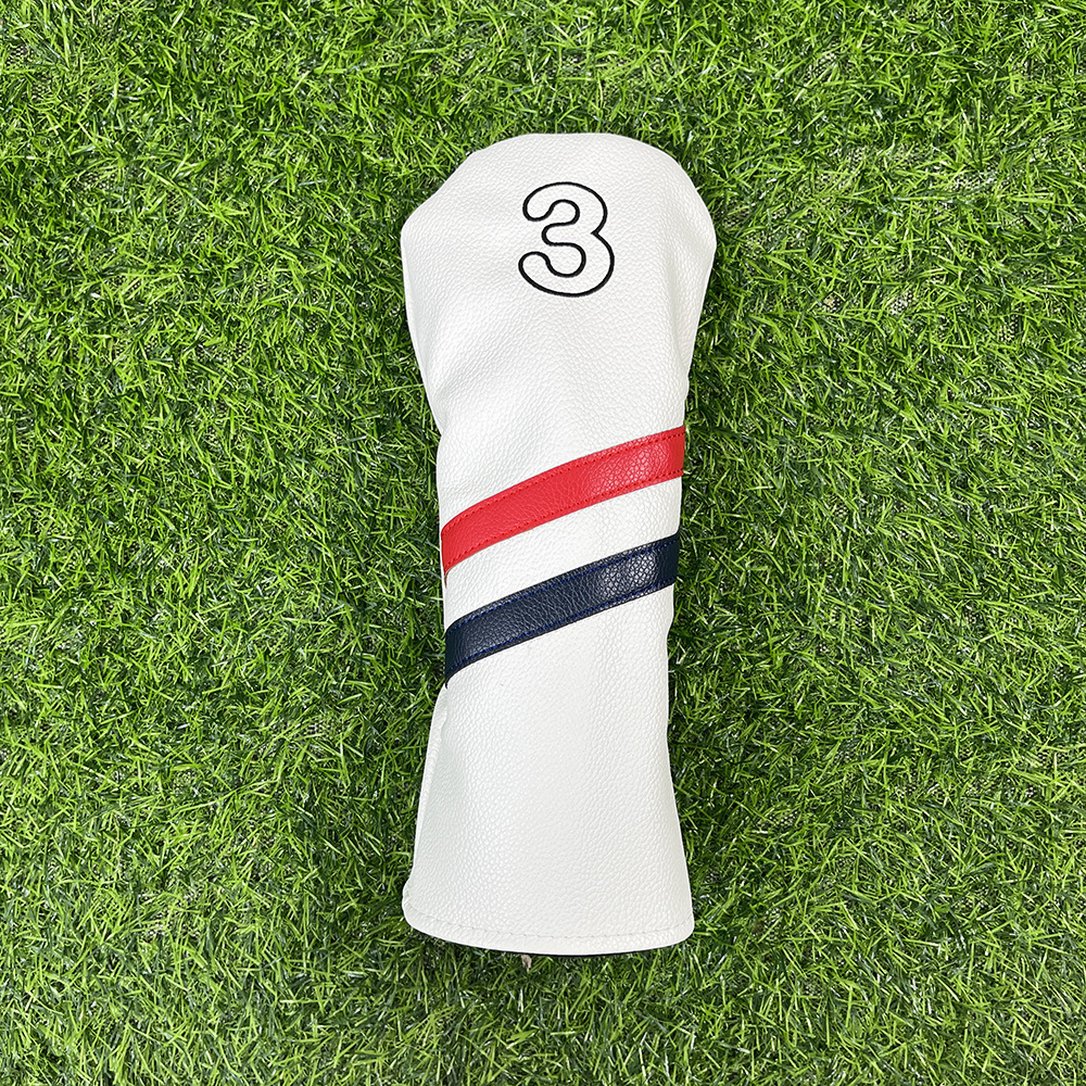 Simple atmosphere Golf Woods Headcovers Covers For Driver Fairway Clubs Set Heads PU Leather Unisex 240122