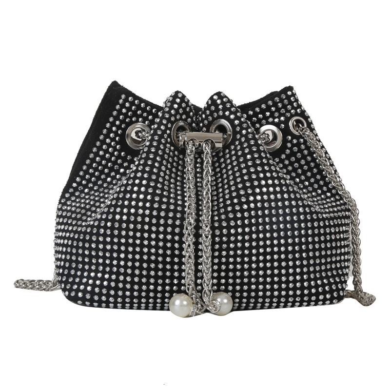 Freight Free Fashion Trend Women's Small Bag 2025 Designer's New Spring Korean Version Shiny Diamond Messenger Bag Internet Celebrity Chain 