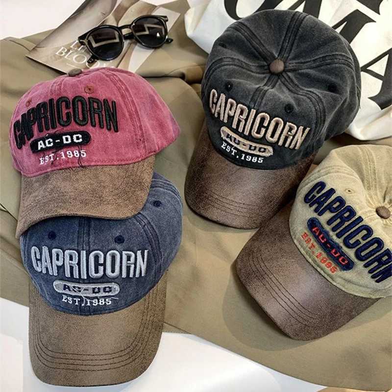 New Unisex Cap Washed Cotton AC-DC letter Embroidery Baseball Cap Outdoor Casual Classics Hats For Wen Men Cap X250704