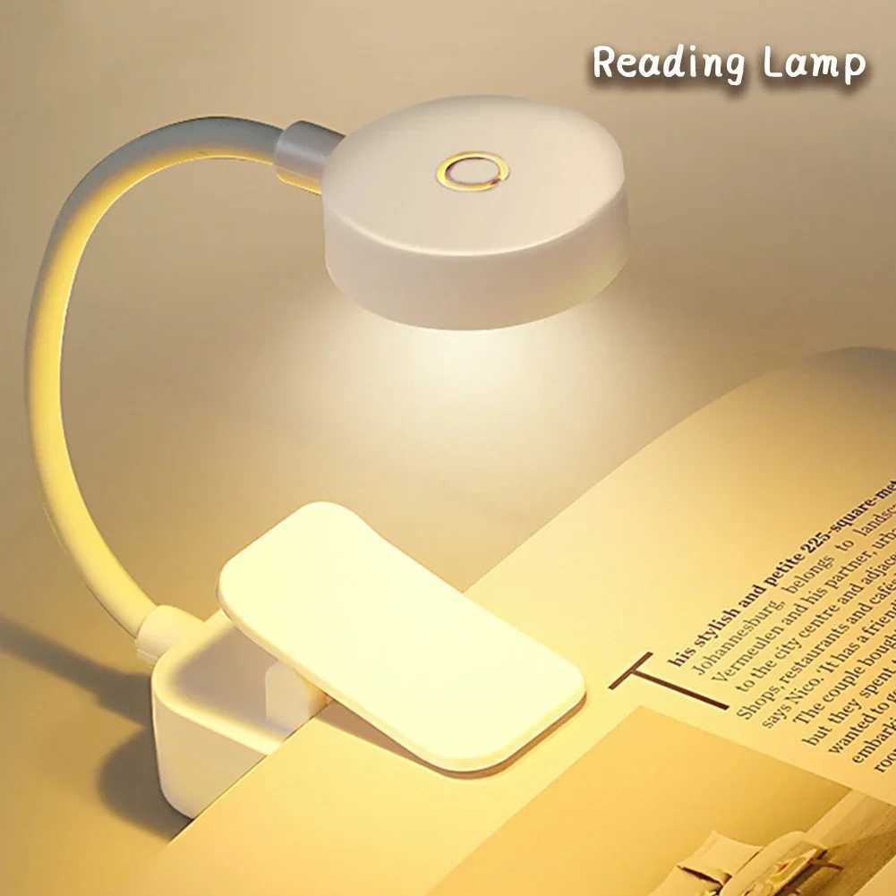 Mini Clip Book Lamp LED Table Lamp Eye Protection 3 Colors Battery Powered Night Light Portable Bedside Student Reading Lamp XJ250703
