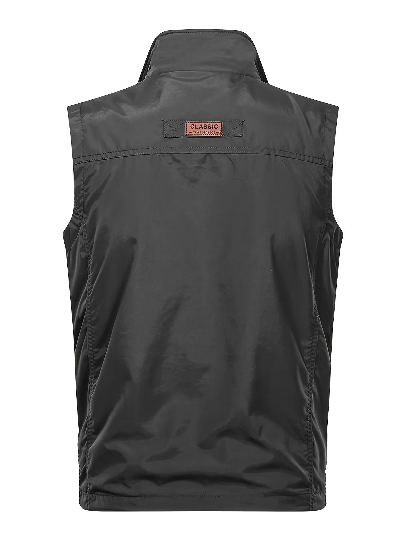 Sleeveless casual and capable mens vest fashionable workwear suitable for outdoor wear in spring summer made of polyester fiber 250704