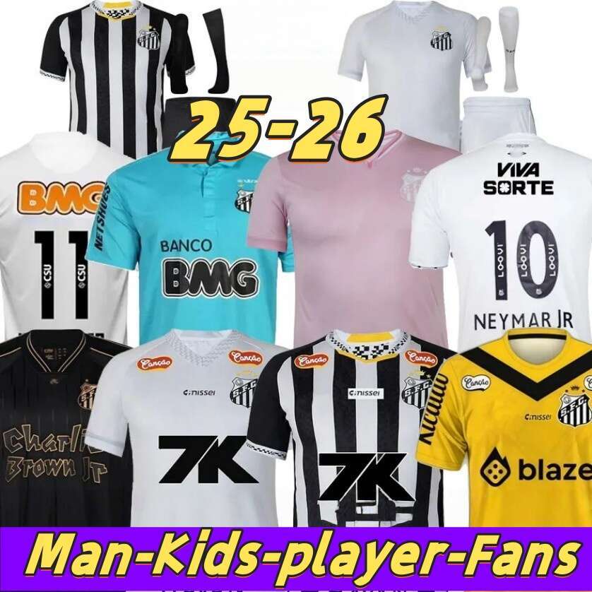 2025 NEYMAR JR 2026 santos retro soccer jerseys GUILHERME SOARES THACIANO LEO GODOY VERON W.BIGODE FURCH ROLLHEISER BARREAL 11 12 13 football shirt men kids