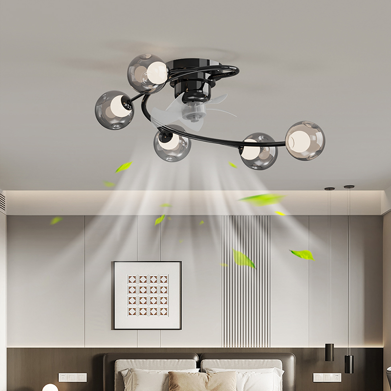 Modern Ceiling Fan with LED Light Fixture for Home Decor