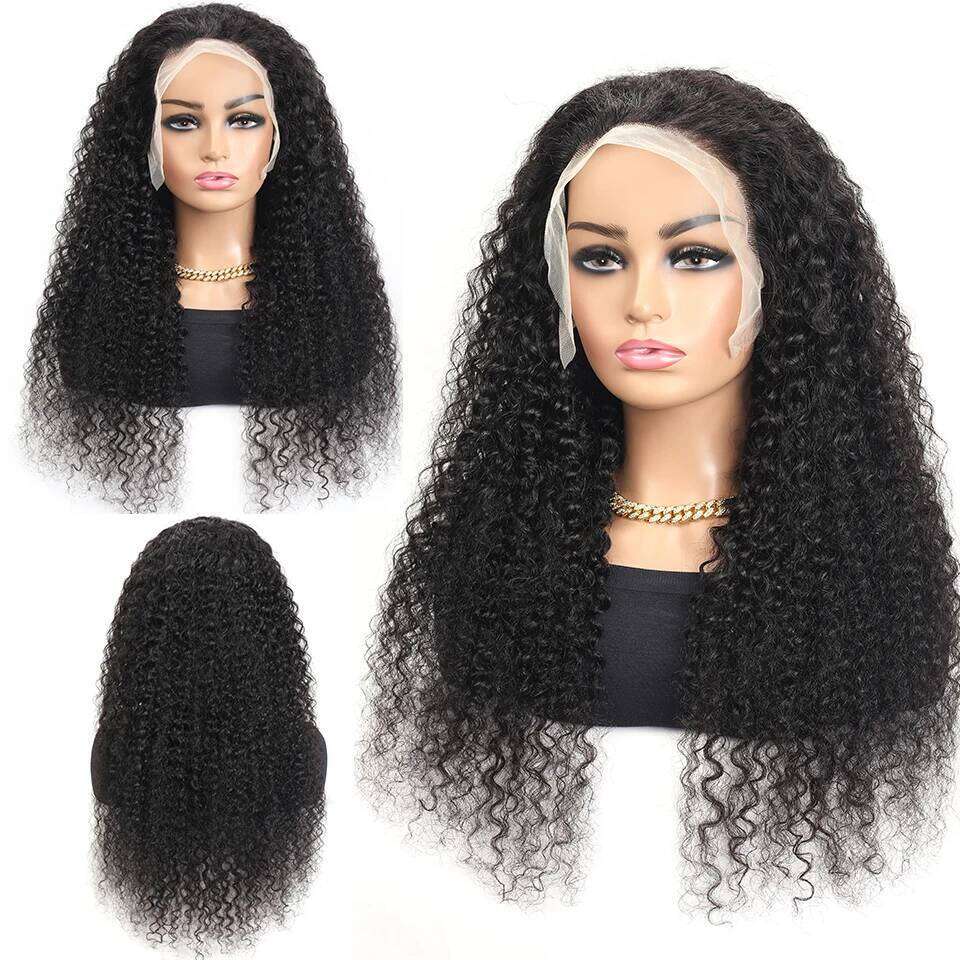100% Brazil Guleless Curly for Women 4x4 13x4 13x6 Lace Front Natural Breathe Wigs Human Hair