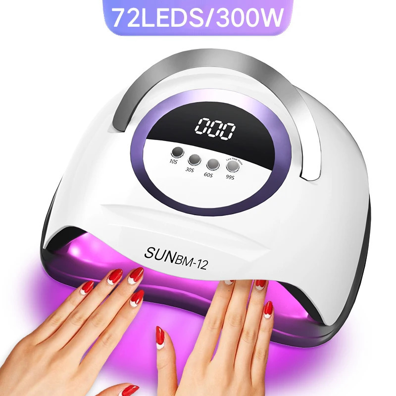 72LEDS Manicure Drying Lamp 300W UV LED Nail Dryer Curing Gel Nail Polish With Smart Timer Professional Nail Salon Tools 250627