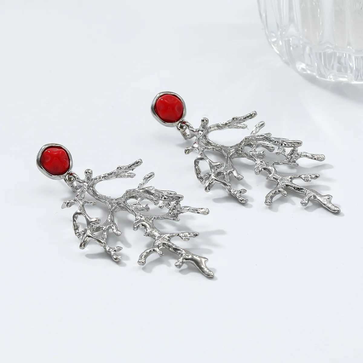 Fashion Metal Tree Branch Geometric Dangle Earrings ZAA New Womens Fashion Trend Daily Jewelry Accessories Y250704
