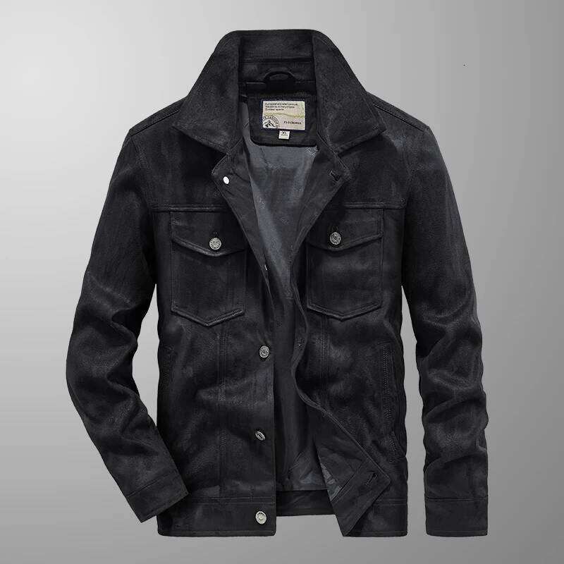 Spring And Autumn Men's Fashion Casual Slim-Fit British Style Outdoor Sports Retro Suede Coat Youth All-Match Cargo Jacket 250704