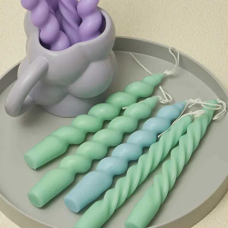 2pcs Spiral Candles Scented Candle Decorative Candles Taper Candles Home Decor Wedding Decoration Centerpieces Candlestick Gift W250704