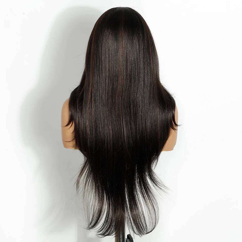 FASHION IDOL 28Inch 13X4 Front Synthetic Long Straight Lace For Women Ombre Blonde Wig Heat Resistant Cosplay Wigs