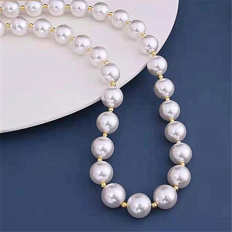 1Pc 30cm50cm70cm90cm Handbag Replacement Big Pearls Chain Shoulder Bag Strap DIY Purse Chains Handles Bag Accessories 250704