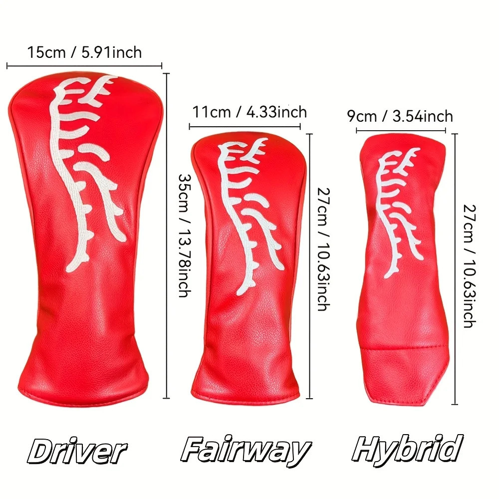 red golf club head cover Durable waterproof golf accessory providing the protection for your golf club. 250628