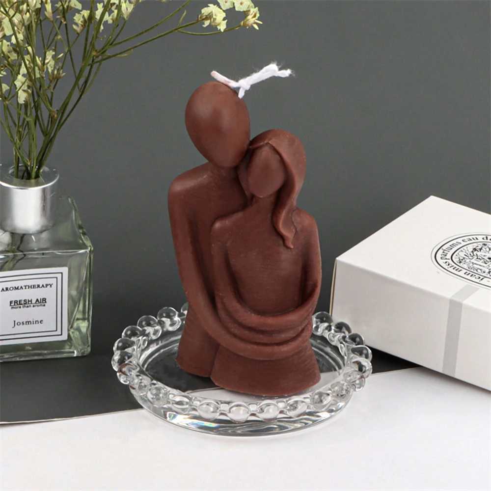 Abstract Couple Hugging Soy Wax Candles Aromatherapy Scented Candles Cube Candles Home Decor Wedding Party Guest Gift Souvenirs W250704