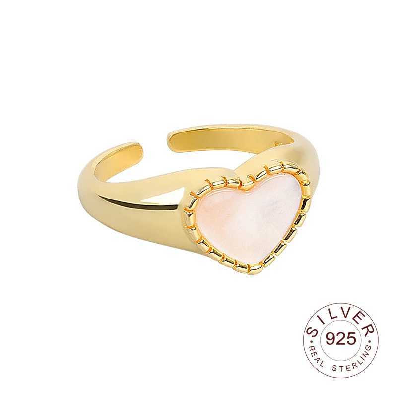 925 Sterling Silver New Simple Flower Eye Gold Color Rings Retro Distressed Opening Handmade Ring Fashion Fine Jewelry Y250704