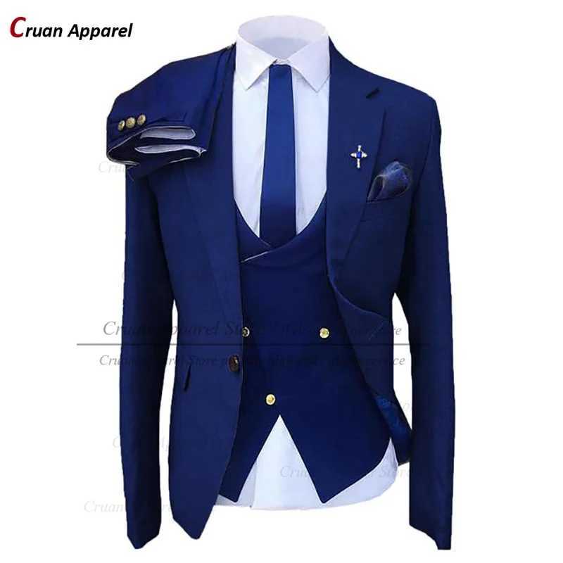 Formal Blazer Double Breasted Vest Pants 3 Pieces Tailored Business Gray Suits Men Slim Fit Prom Party Wedding Groom Suit Tuxedo X250704