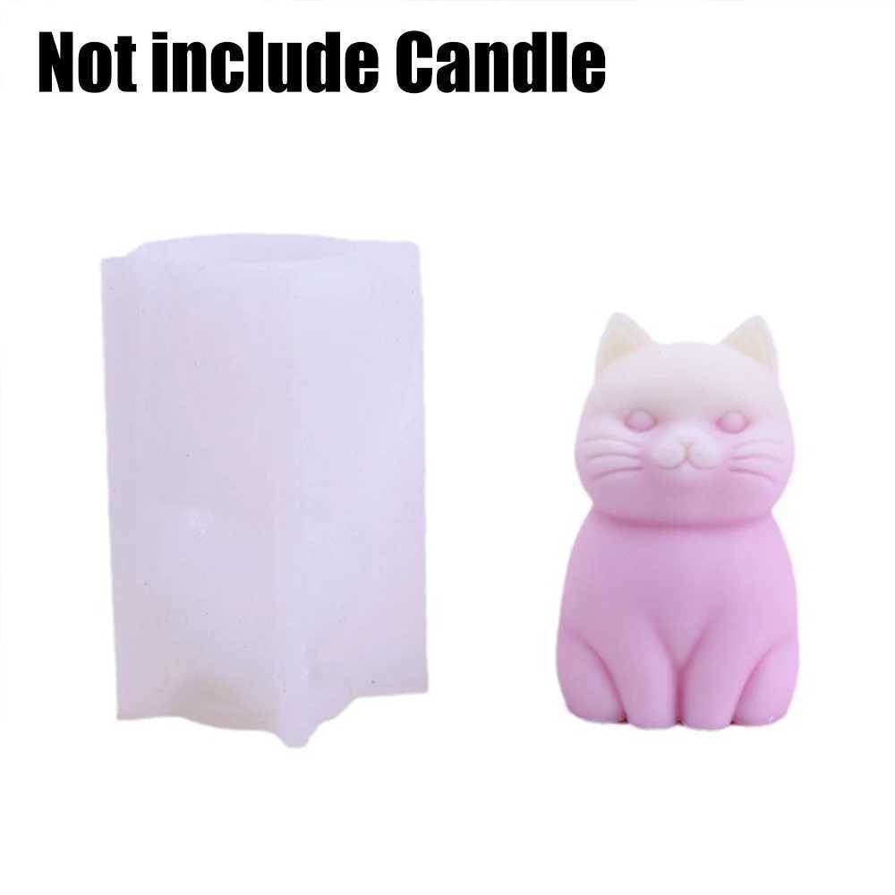 ute Cat Silicone Molds Soap Making Craft Molds Cute Cat Mold Silicone Candle Mold for Candle Making Christmas Candle Supplies W250704