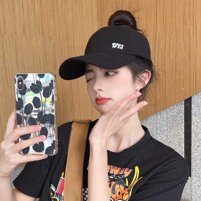 2023 New High Ponytail Baseball Cap for Wen Girls Summer Sports Cap Fashion Casual Solid Color Cap Sun Hat with Ponytail Hole X250704