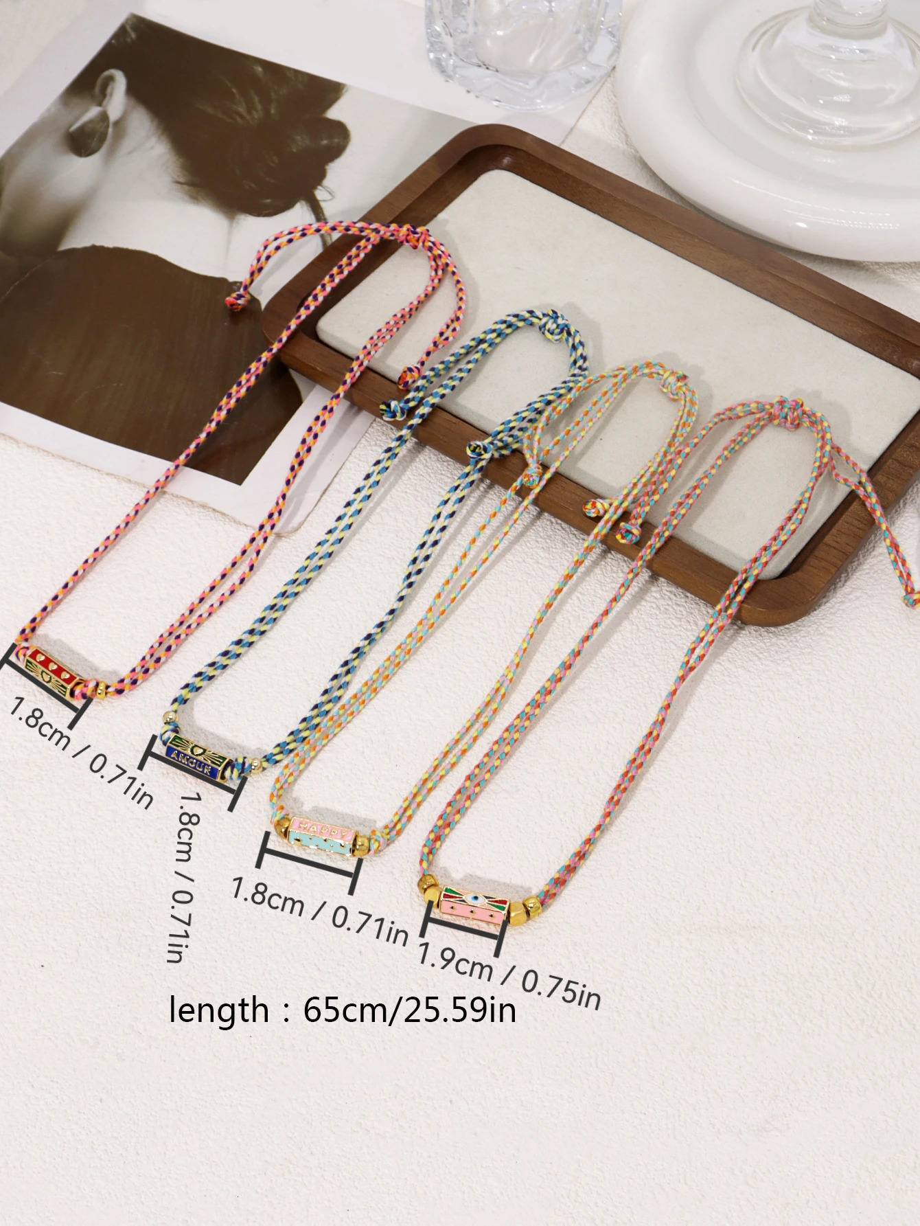 Tribal Style Handmade Braided Rope Pendant Necklace with Letter Charms for Women Party Accessories Necklace Jewelry 250701