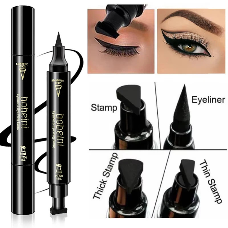 Big Stamp Seal Liquid Eyeliner Pen Waterproof Fast Dry Black Eye Liner Pencil With Eyeliner Cosmetic Double-ended Eyeliner 250627