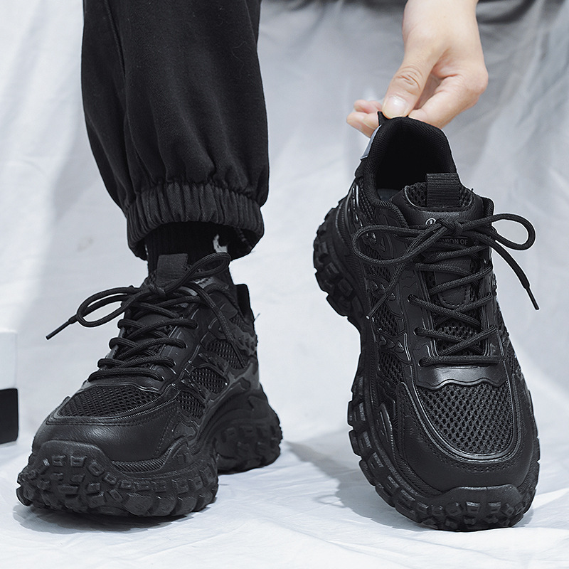 new hot Free shipping designer sneaker breathable versatile odor proof wear resistant mesh sports leisure thick soled teenage dad running shoes