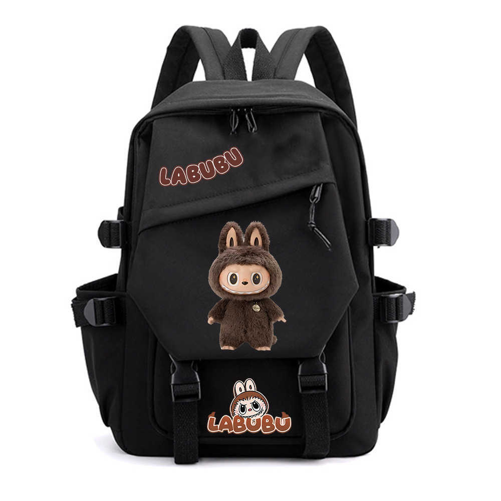 New Pop Mart Labubu Printed Backpack for Elementary and Middle School Students Fashionable Breathable Casual Double Shoulder Bag L250703