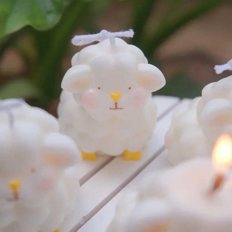 ute Sheep Modeling Aromatherapy Candle Creative Wedding Companion Gift Cute Gift Room Decoration Home Accessories W250704