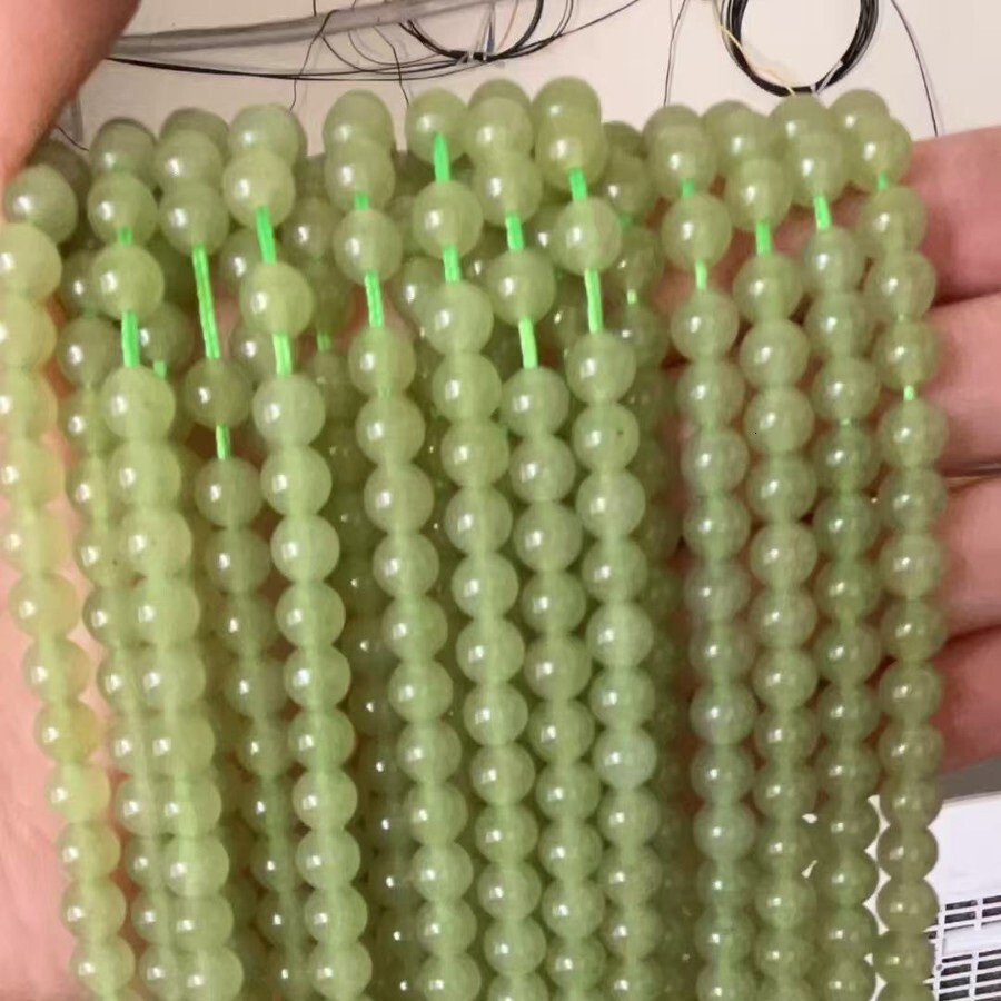 Natural Long Necklace Hetian Jade Bead Design Beautiful Classic