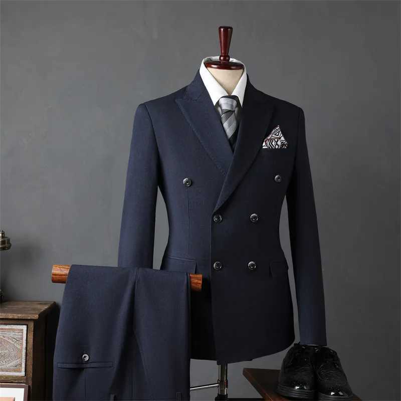 2025 Fashion Suit Set For Men Wedding Party Groomsman Elegant Slim Fit Blazer Pants Formal Banquet Business Outfits Two Pieces X250704