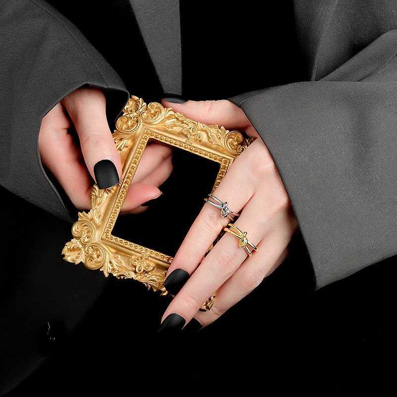 LIVVY Silver Color Hollow Open Adjustable Ring For Fashion Women Wedding ic Jewelry Accessories 2021 Trend Y250704