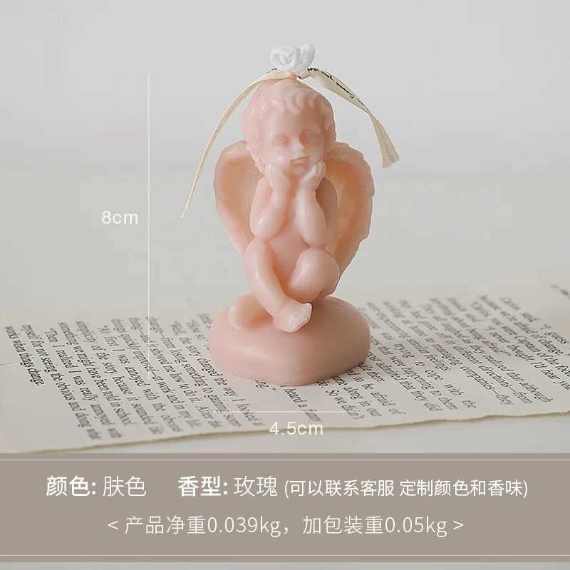 Angel Scented Candles Romantic Home Decor Gift 80% Parafin 20% Soy Wax 8cm Height Multi-Color Aromatherapy for Women W250704