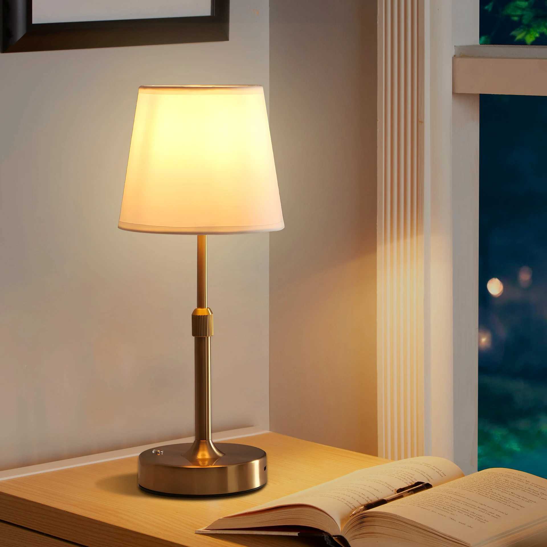 LED Metal Table Lamp USB Rechargeable Cordless Retro Desk Lamp Warm Light Night ligh for Dining Room Bedroom Beside Bar DecorXJ250703