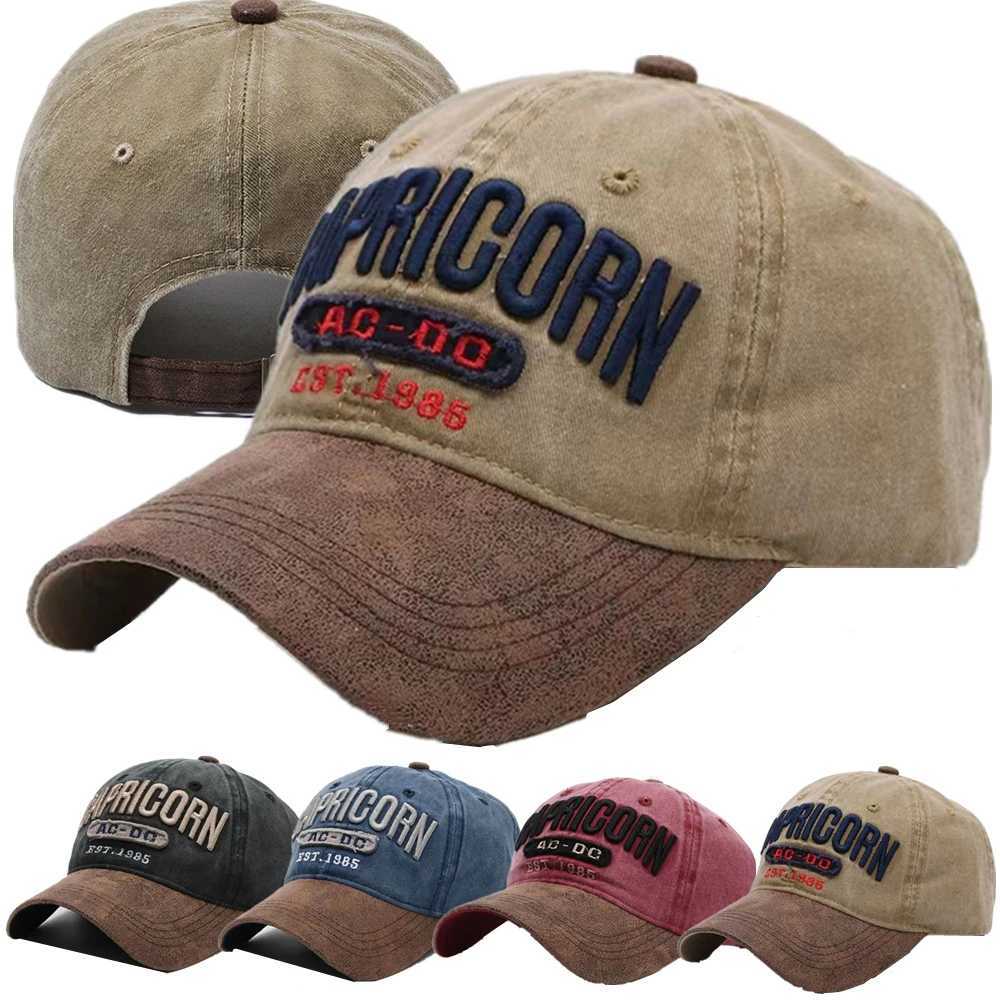New Unisex Cap Washed Cotton AC-DC letter Embroidery Baseball Cap Outdoor Casual Classics Hats For Wen Men Cap X250704
