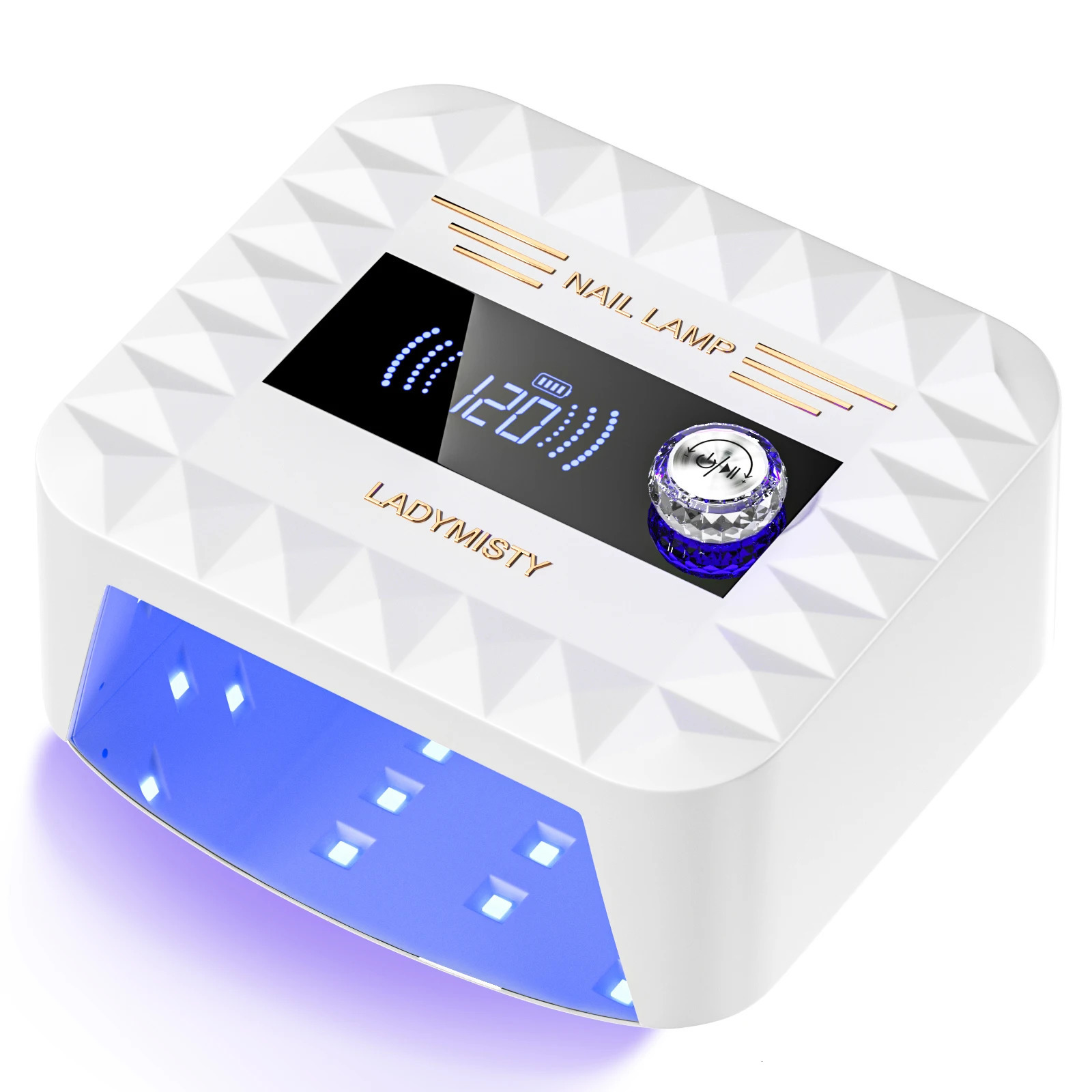 268W UV Nail Lamp Cordless LadyMisty UV Light for Gel Nails with Convenient Knob Dual Light Source Precise Curing LCD Display 250627