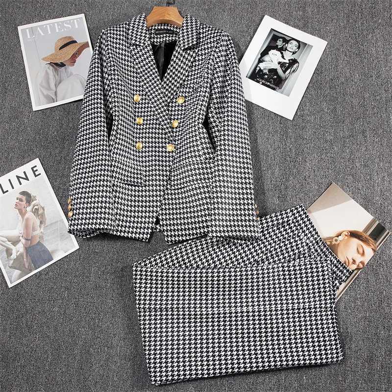 Casual Long Slve Blazer Pant Sets Suits For Woman 2025 Fashion 2 Pieces Set For Women Office Lady Coats Jackets X250704