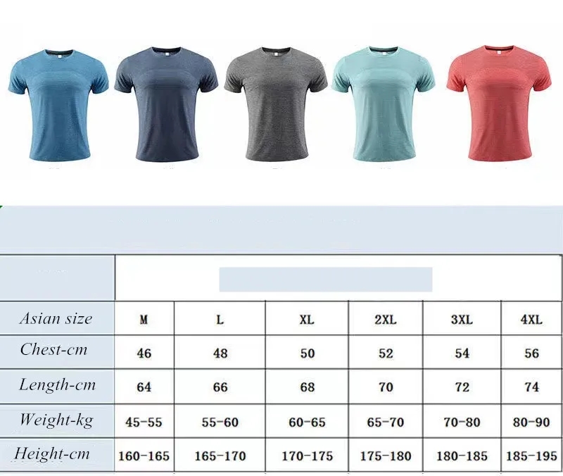 Men Outdoor Shirts New Fitness Gym Football Soccer Mesh Back Sports Quick-dry T-shirt Skinny Male