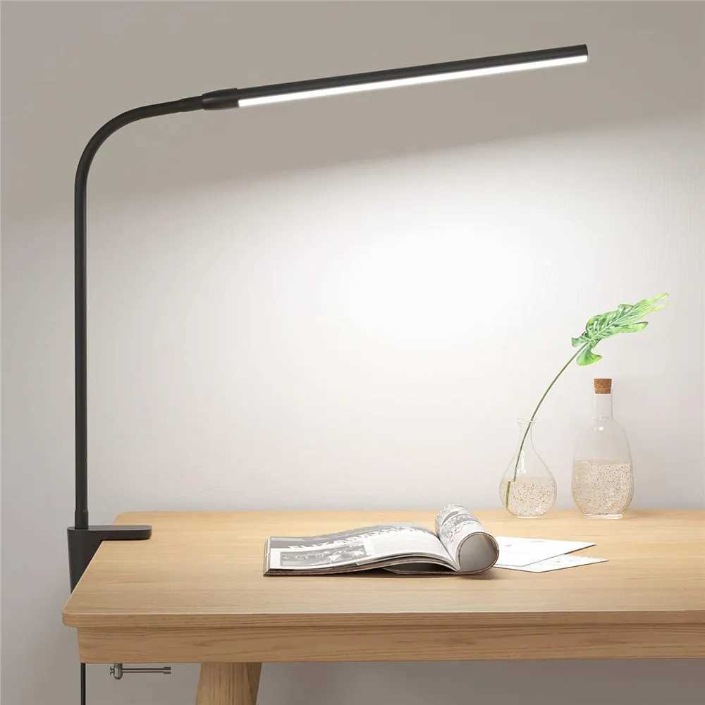 LED Desk lamp with Clamp Eye-Caring Clip Desk Lights for Home Office 3 Modes 10 Brightness Long Flexible Gooseneck Table LampsXJ250703