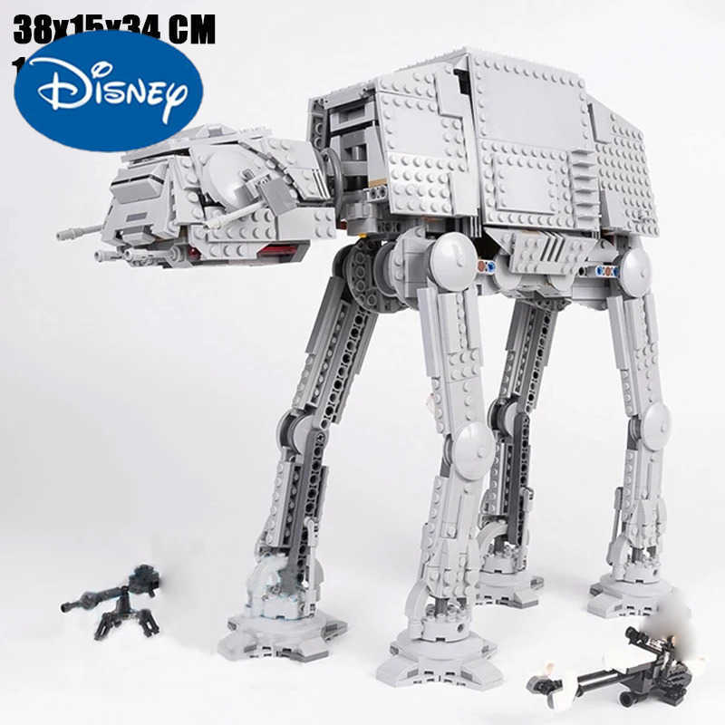 DISNEY MOC Space Movie AT-AT Building Blocks Bricks DIY Model Modfied from 75288 With Figures Toys for Children Christmas Gifts W20250704
