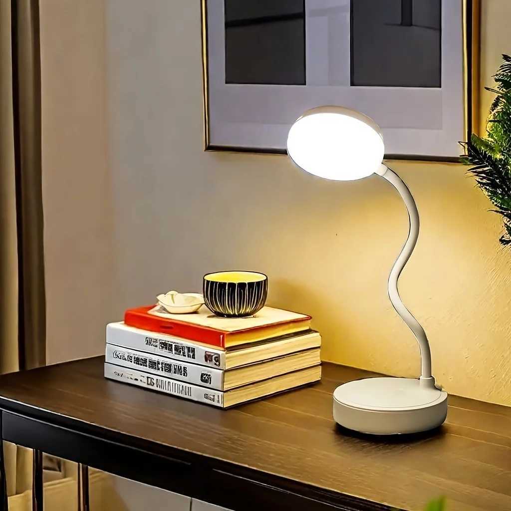 USB Rechargeable LED Desk Lamp Table Lamp Bed Reading Book Night Light Touch Control Eye Protection Light Foldable Work LampXJ250703