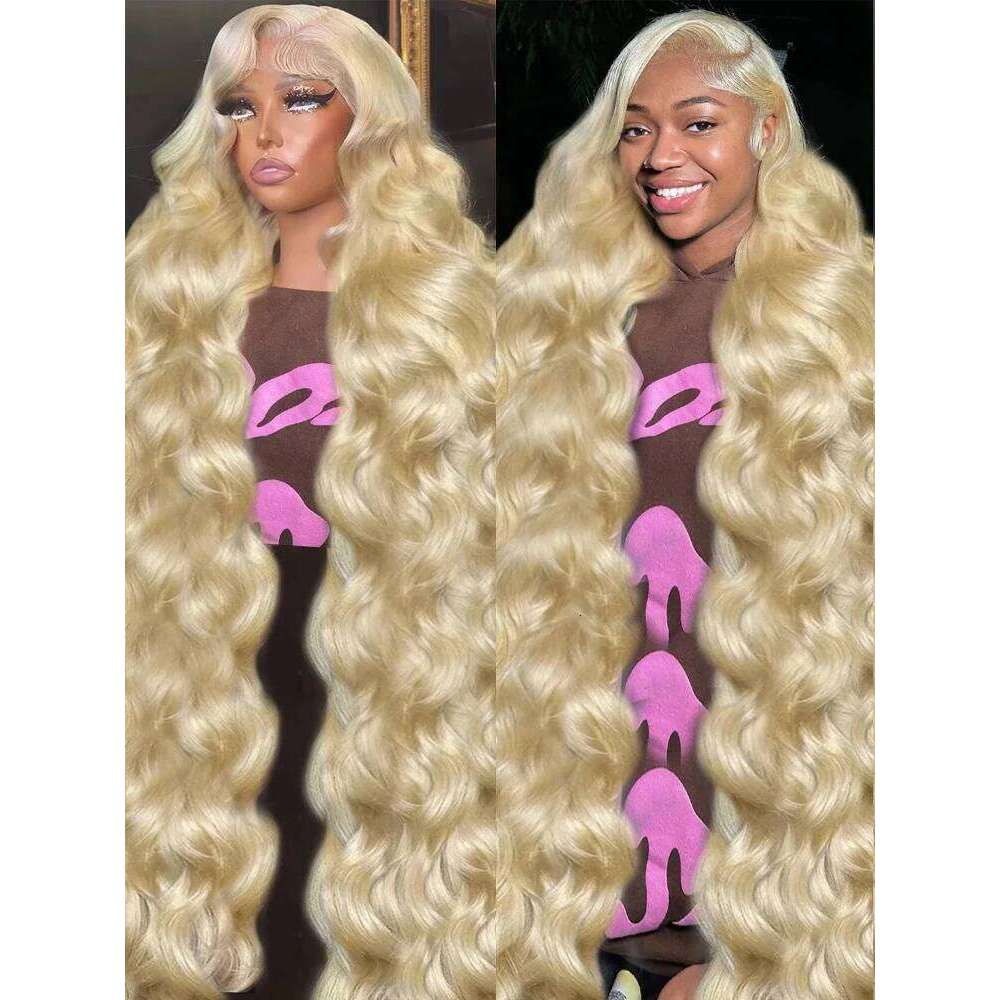 30 40 Inch 250% Density Water Wavy Honey Blonde 613 Hd Lace Frontal 13x4 13x6 Brazilian Body Wave Human Hair Wigs for Women