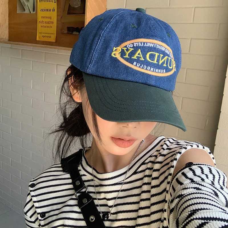 Fashion Wen Baseball Cap Summer Patchwork Letter Embroidery Snapback Sun Hat Girls Outdoor Adjustable Peaked Caps X250704