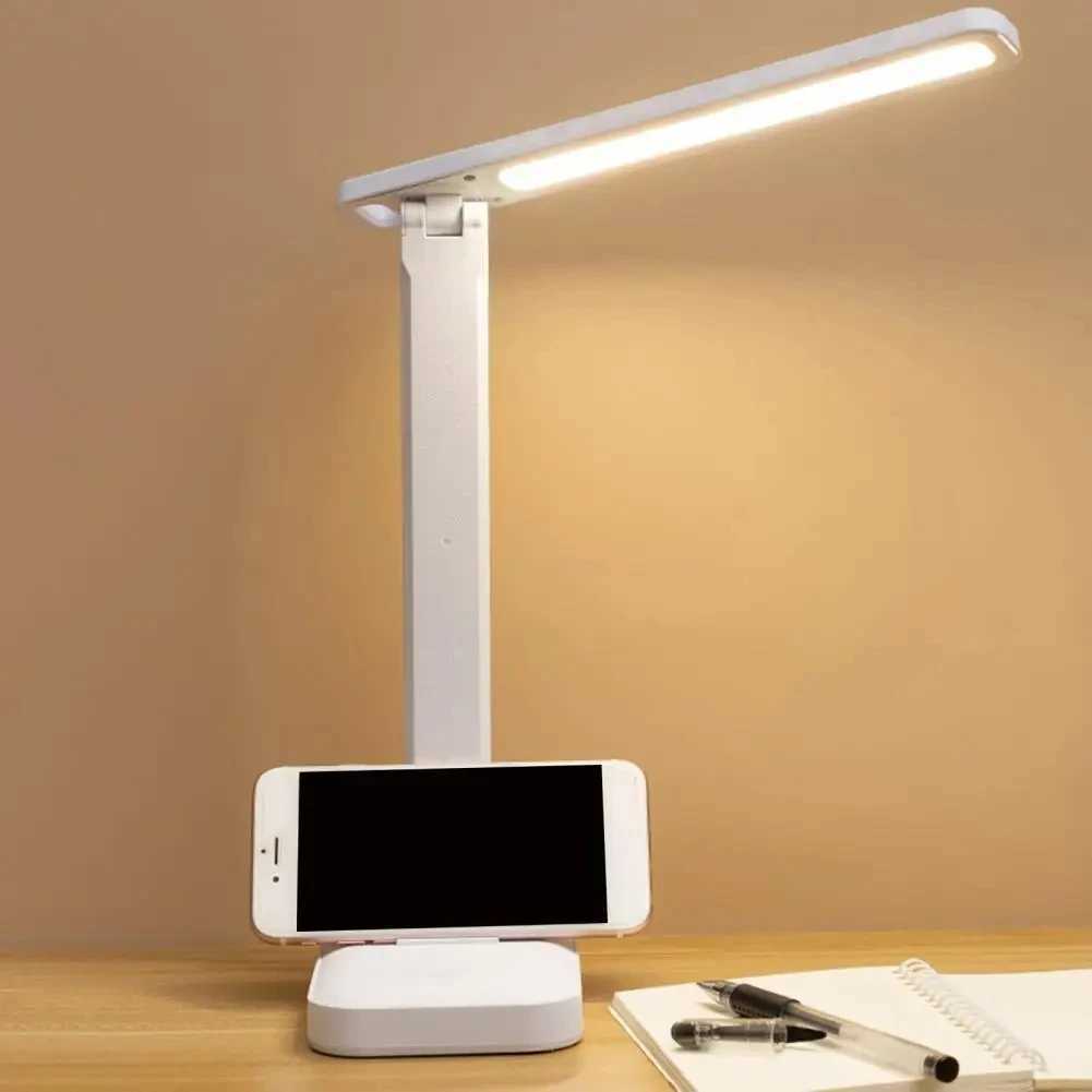 LED Touch Switch Foldable Adjustable Table Lamp USB Plug-in Stepless Dimming Eye Protection Desk Lamp Bedside Lamp Desk Lamp XJ250703