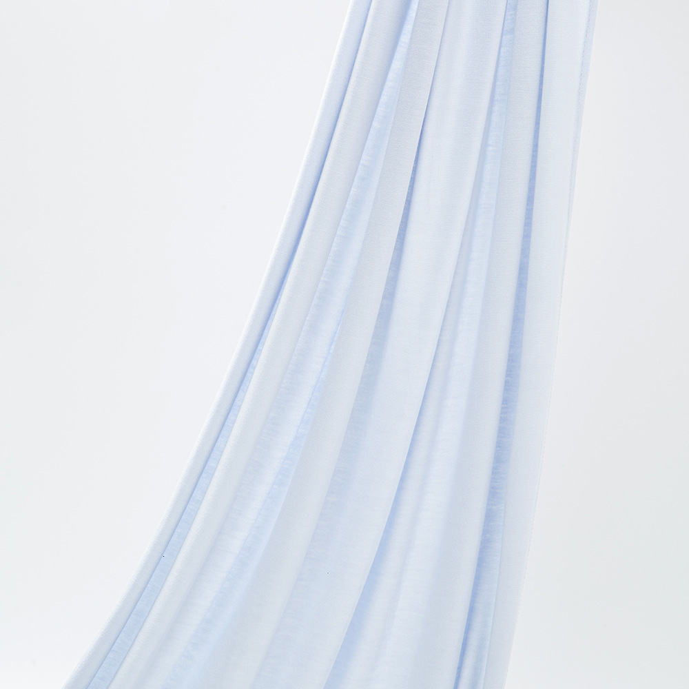 Premium Jersey Hijab Scarf Solid Muslim Long Scarves Turban Shawl Elastic Cotton Arab Headscarf Head Wraps Saudi Hijabs 250328