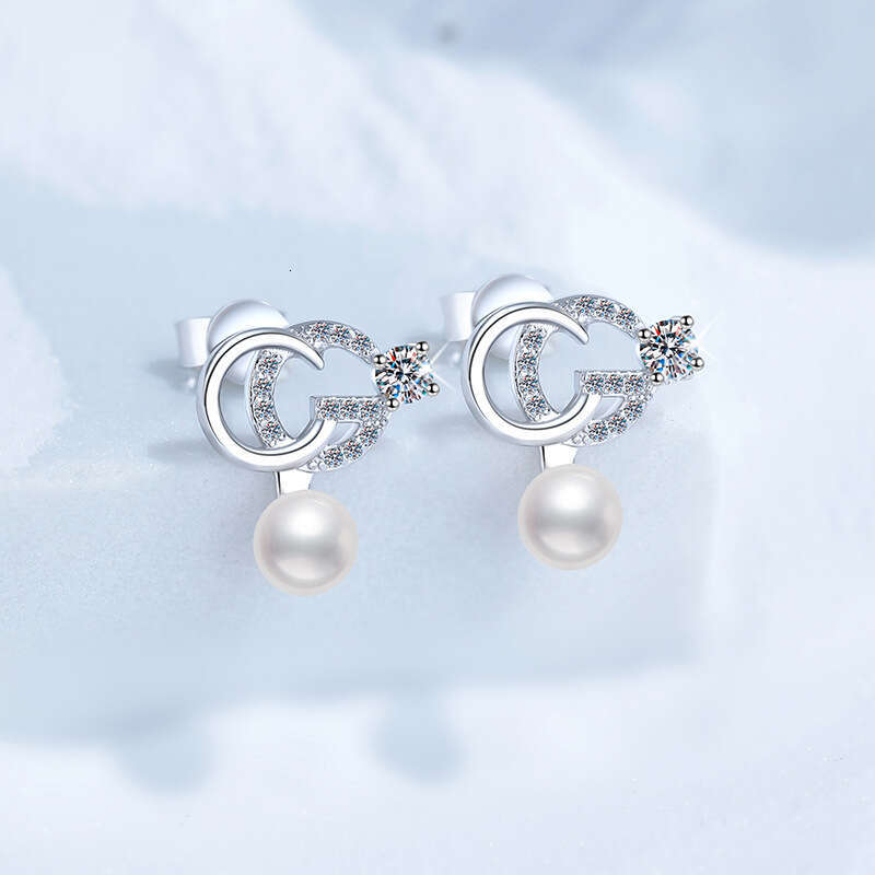 French S925tyle S925 S925terling S925ier FreS925hwater Pearl 20 PointS925 MoiS925S925anite S925tud EarringS925 687