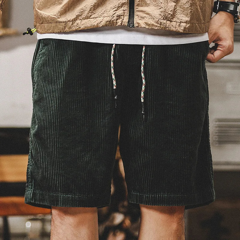 Mens Heavy Corduroy Work Shorts Retro American Street Style Summer Casual Fashion Outdoor 250704