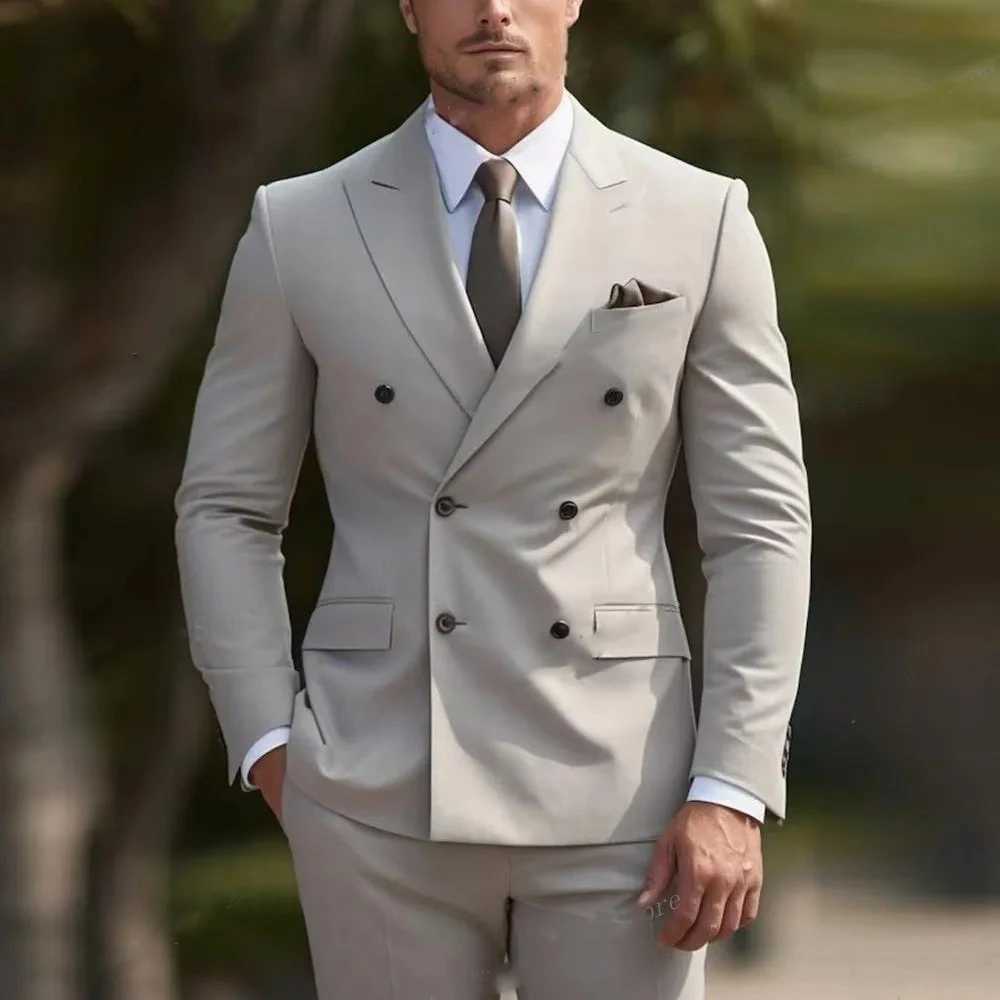 7 Colors Fashion Blazer Suit for Men 2 Pieces Outfit Set High Quality Pants Mens Clothing Wedding Tuxedo Jackets X250704