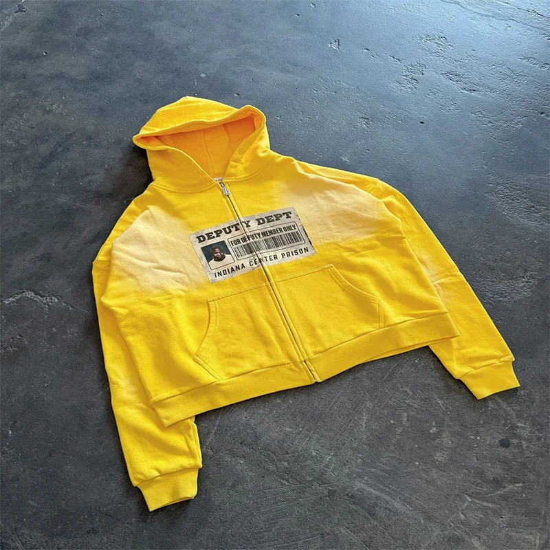 Y2K Fashion Hoodie Coat Printed Graphics Oversize Zipper Men Women Harajuku Hip Hop Gothic Casual Joker Jacket Sweatshirt 250704