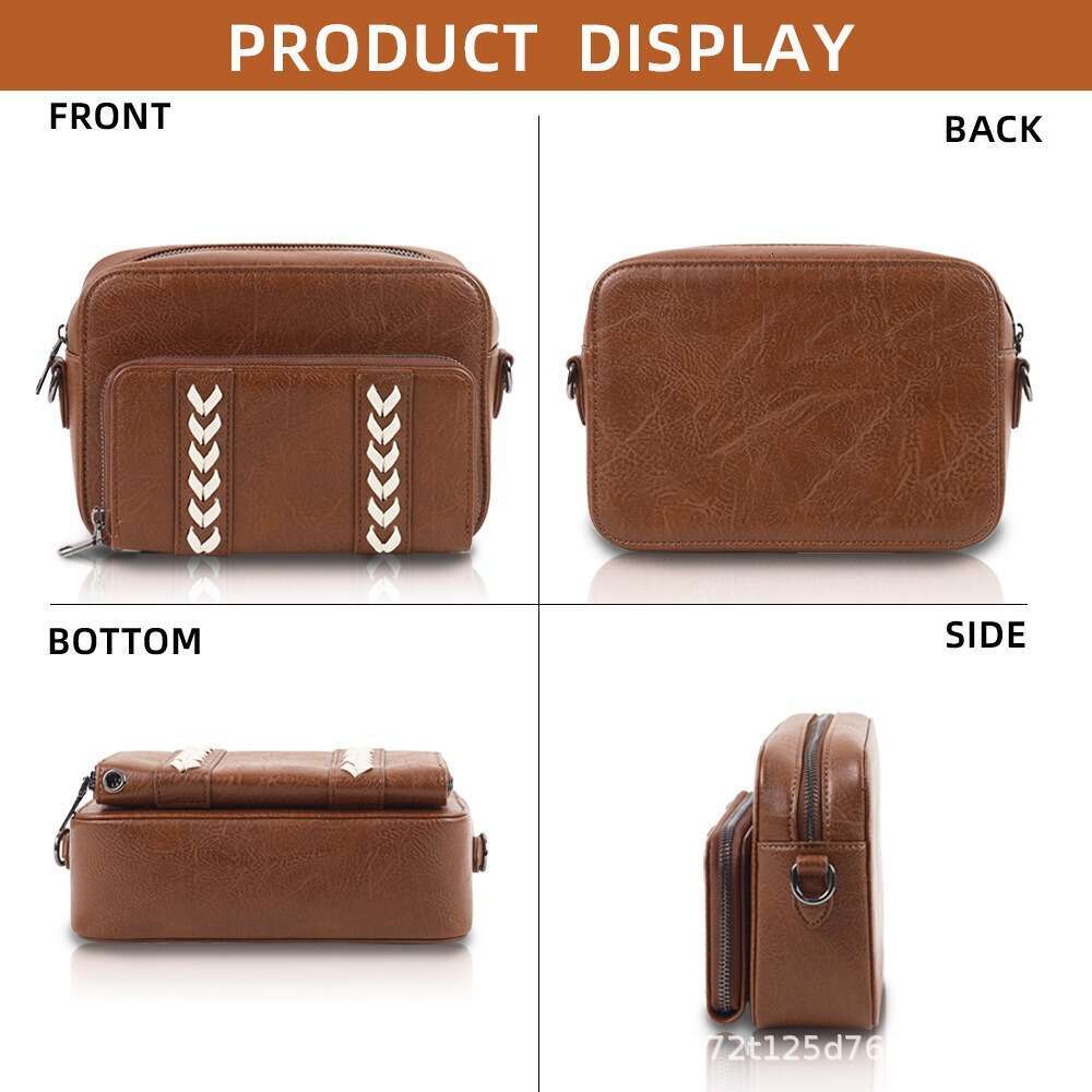 Crossbody Women's Woven Wallet PU Shoulder Bag Commuting High-end Feel Large Capacity